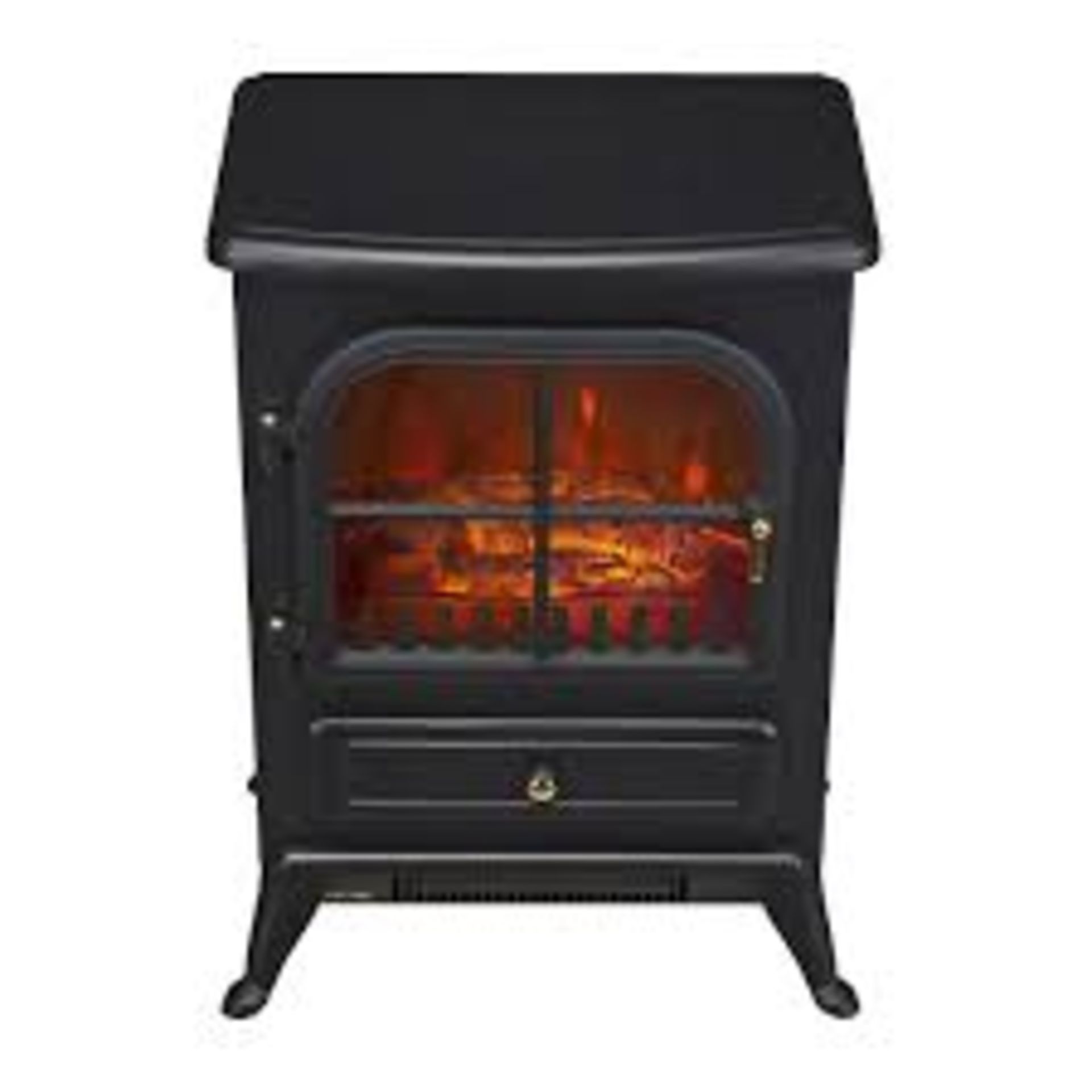 Akershus 1.85kW Cast iron effect Electric Stove . - Er45. This electric fire features a which
