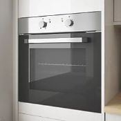 COOKE & LEWIS BUILT- IN SINGLE ELECTRIC OVEN STAINLESS STEEL 595MM X 595MM. - ER40. Conventional