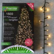 1500 LED 37.5m Premier TreeBrights Indoor Outdoor Christmas Multi Function Mains Operated String