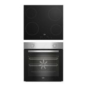 Beko Built-in Multifunction Oven & Hob Pack - Stainless Steel - ER48