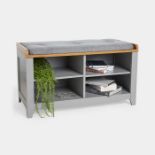 Grey Hallway Storage Bench. - Er33. Ideal for shoe storage, our ash hall storage seat makes a