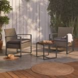 2 Seater Outdoor Rattan Garden Bistro Set. - ER38. Settle down with a drink or share a meal with a