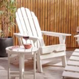 White Folding Adirondack Chair. - ER33. Coloured in a bright white to provide a vibrant complement