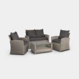 4 Seater Garden Rattan Sofa Set. - ER33. Create a space that blends beautifully with the landscape