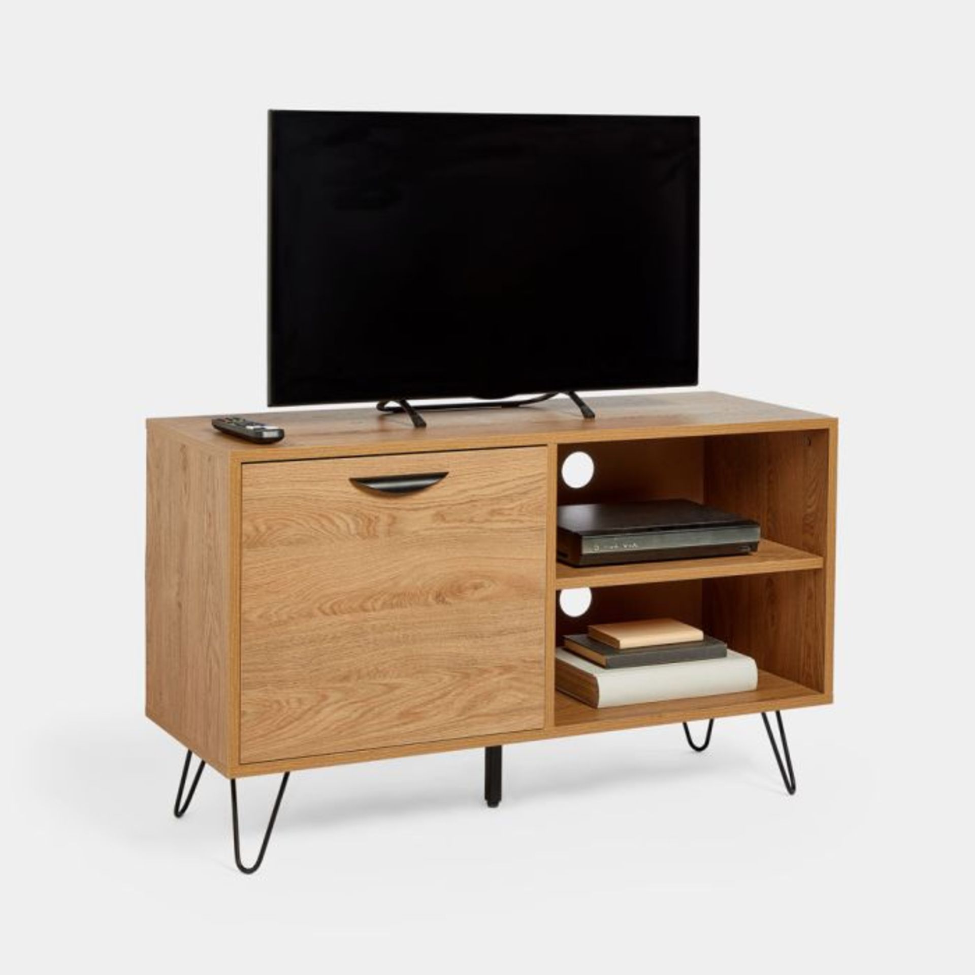 Capri Oak Effect TV Unit. - ER37. Position your television at the perfect height, and make sure it’s