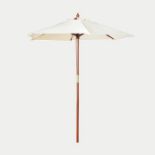 Ivory Cream 2m Wooden Garden Parasol. - ER33. No matter how often you check the weather forecast,