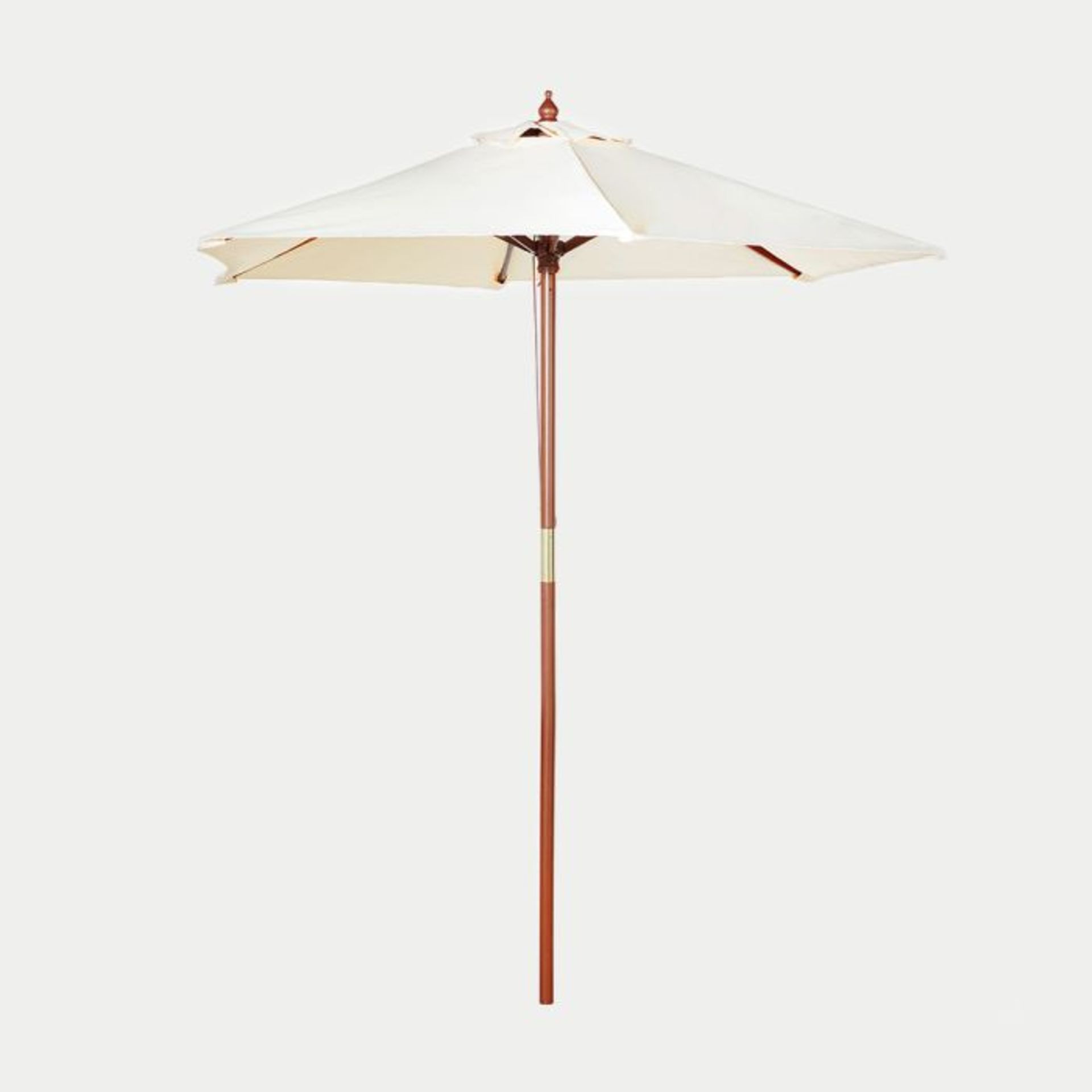 Ivory Cream 2m Wooden Garden Parasol. - ER33. No matter how often you check the weather forecast,