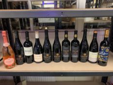 LOT CONTAINING 12 X BOTTLES OF WINE IE NERONE, LA NERTHE, LUIS FELIPE EDWARDS, BELLANTE, ETC