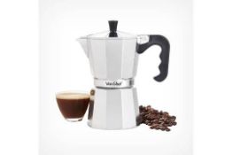 6 Cup Espresso Maker. - Enjoy espresso every day with our super-stylish Vonshef Espresso