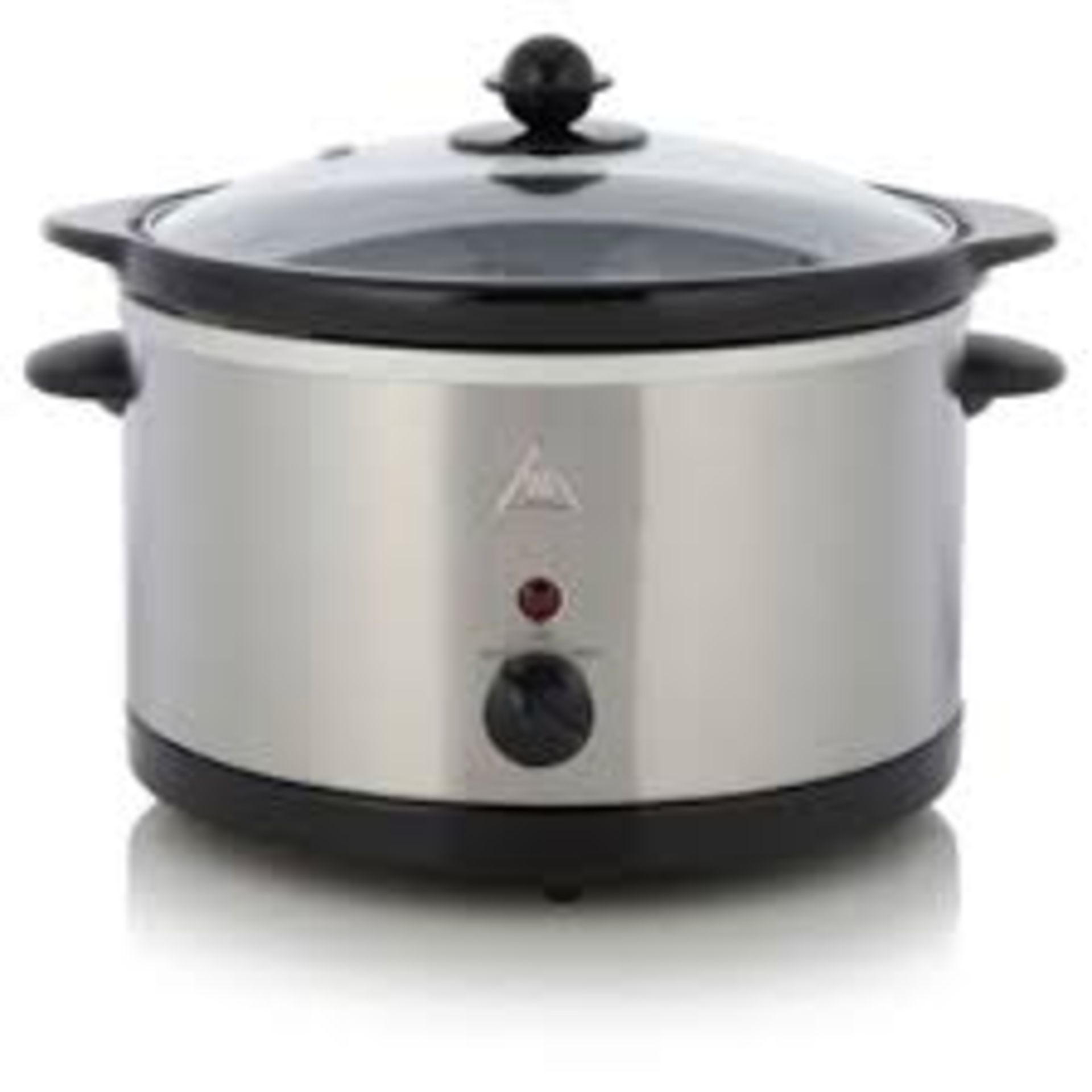 George Home 3L Slow Cooker - Stainless Steel. - PW.