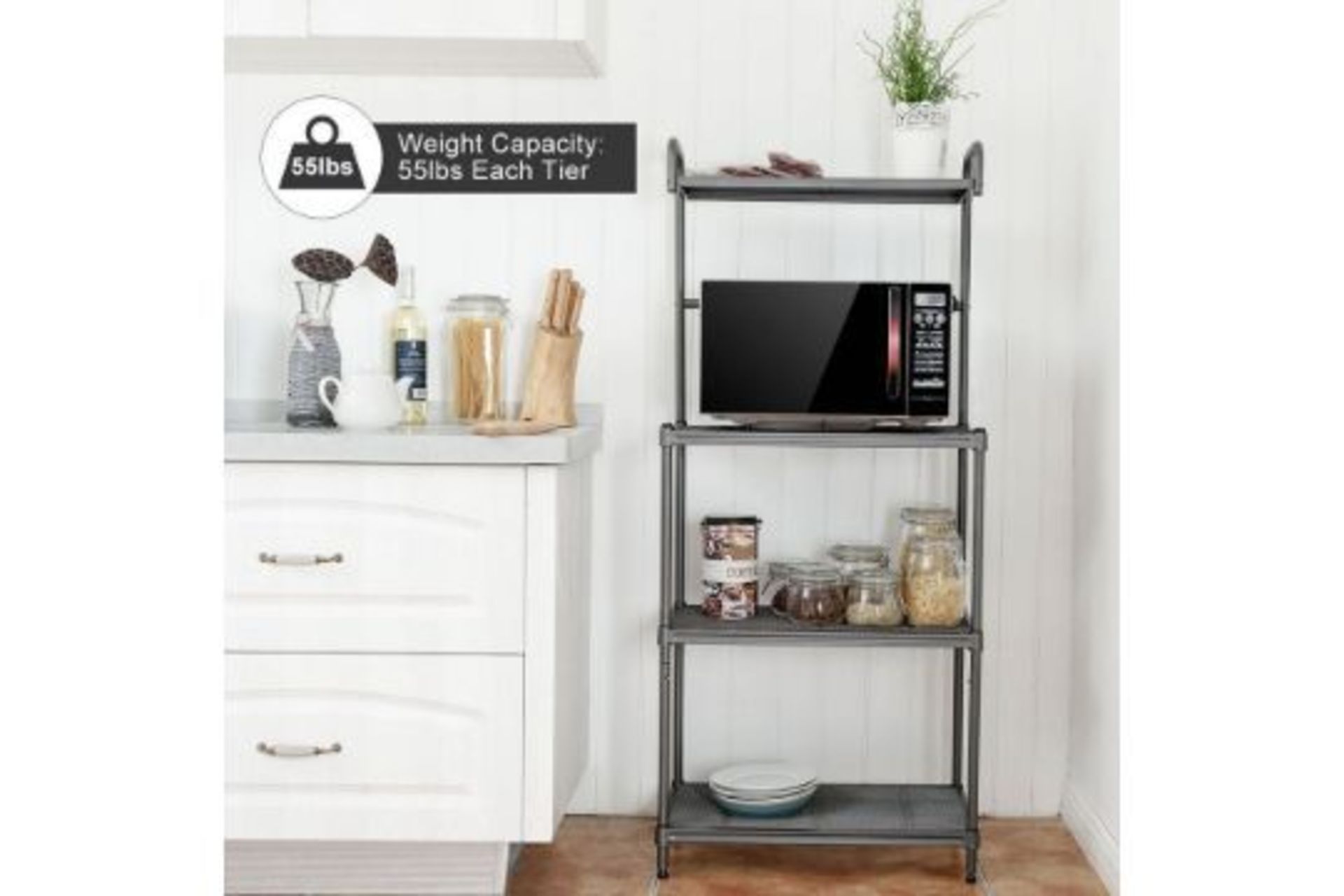 4-Tier Baker'S Rack Stand Shelves Kitchen Storage Rack Organizer. - R14.3. Whether you are selecting