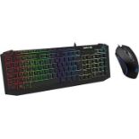 GameMax Pulse RGB Gaming Keyboard & Mouse, 7 Colour LED - Pw.