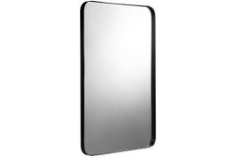 Large Rectangular Wall Mirror with Metal Frame. -R14.5. Suitable for bathrooms, this large