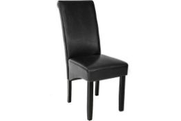 2 x Dining chair with ergonomic seat shape black. - R13A.10. RRP £178.00. This elegant dining