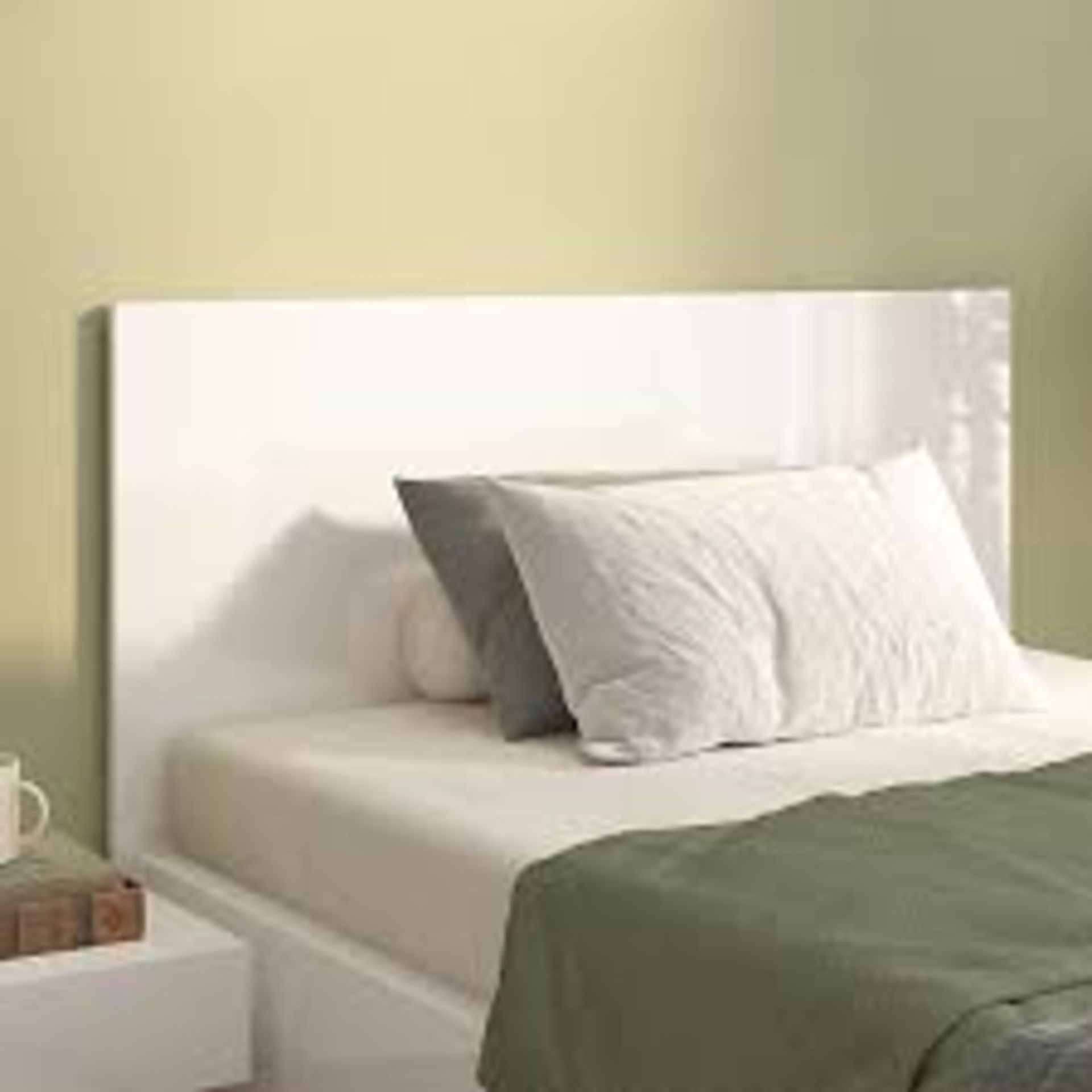 Berkfield Bed Headboard High Gloss White. - R10BW