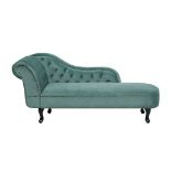 Nimes Left Hand Chaise Lounge Velvet Mint Green. - R14.2. RRP £509.99. The marvellous chaise