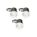 Diall Gloss White Adjustable LED Fire-Rated Warm White Downlight 3.5W Ip23, Pack of 3 - R13A.3 Diall