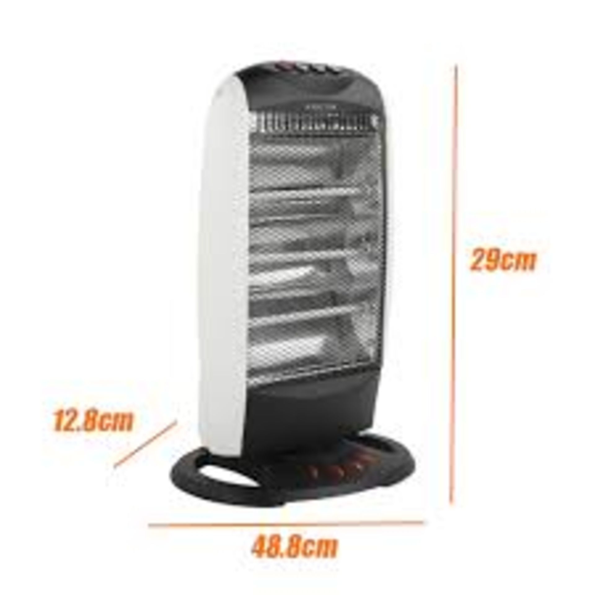 1200W Halogen Portable Electric Heater Oscillating Quartz 3 Bar Home Office New - R14.4.