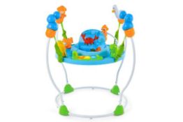 Underwater World Themed Baby Jumper with 5 Adjustable Heights and Removable Seat Cushion-Blue. -