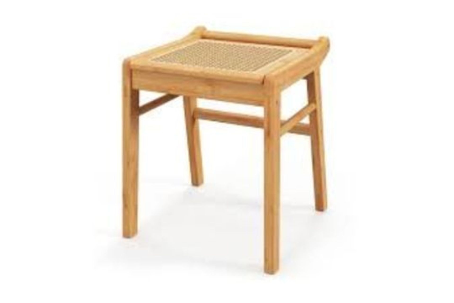 Rattan Top Bamboo Vanity Stool. - R14.5.