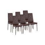 Dining chairs with rhinestones | Set of 6 cappuccino. - R13A.10. RRP £259.00. Make a stylish