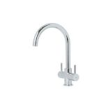 Cooke & Lewis Amsel Chrome Effect Kitchen Twin Lever Tap - R14.4. Cooke & Lewis Amsel Chrome