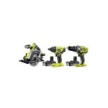 Ryobi One+ 18V 2Ah Li-Ion One+ Cordless 3 Piece Power Tool Kit R18Pdid2Csp-220S - R13a.13. The Ryobi