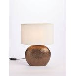 John Lewis Alexander Ceramic Table Lamp, Matt Pewter. - PW.