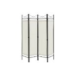 Luxury 182cm Room Divider 4-Panel Folding Steel Frame Divider. - R14.5.