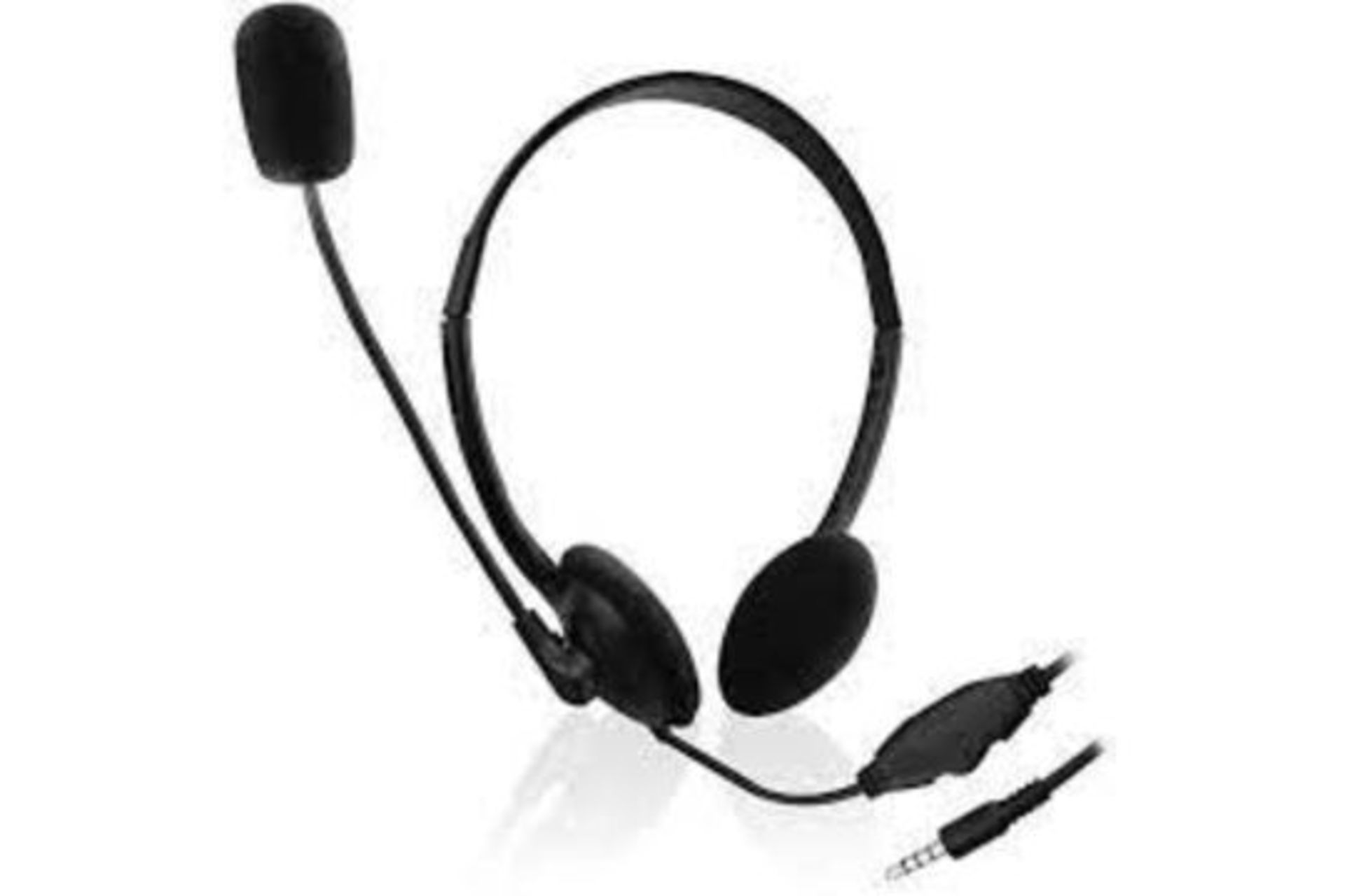 ewent EW3 Wired Stereo Headset Over-the-head 3.5 mm Jack with Microphone Black. - PW. RRP £55.00.