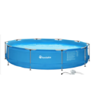Swimming pool round with pump Ø 360 x 76 cm blue. - PW.
