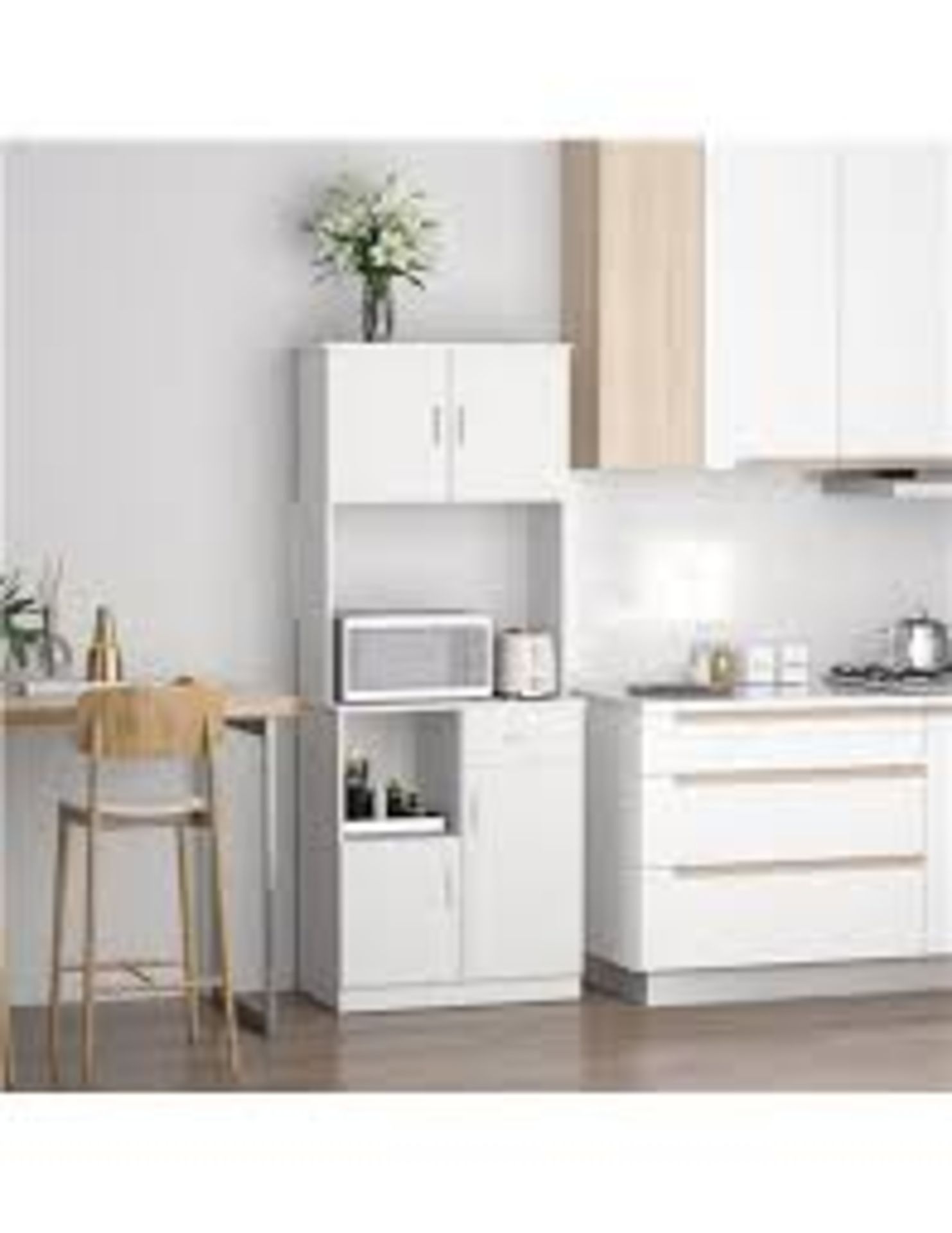 HOMCOM Modern Freestanding Kitchen Cupboard Storage Cabinet. - R14.4