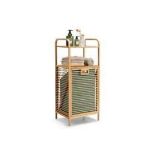 Bamboo Laundry Bin with Storage and Removable Basket. - R14.5.