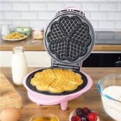 2 x Global Gizmos 35570 Mini Waffle Maker – Pink. - R10BW