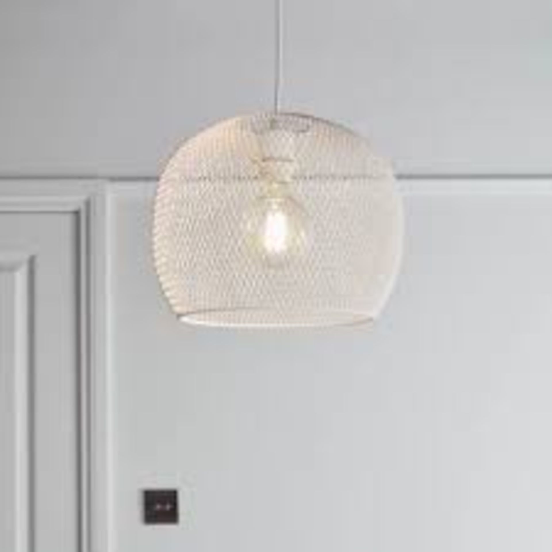 GoodHome Osiglia Matt White Pendant Ceiling Light - PW.