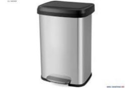 Giantex 50L Step Trash Can Stainless Steel Garbage Bin . -R14.5. The trash can offers you up to