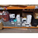 Full Shelf Contents; to include - Caemras, Lighting, Electrical Goods, Ceiling Lights, Blender,