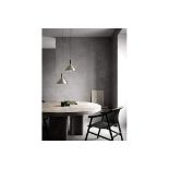 Nordlux DFTP Nori 27 Indoor Living Dining Metal Pendant Ceiling Light in Brushed Steel (Diam)