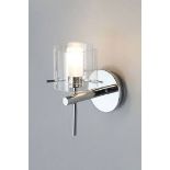 BHS Silver Gene Cylinder Bathroom Wall Light. - R14.1.