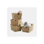 Set of 4 Seagrass Baskets. - 14.9. A charming addition to any room, these multi-purpose baskets