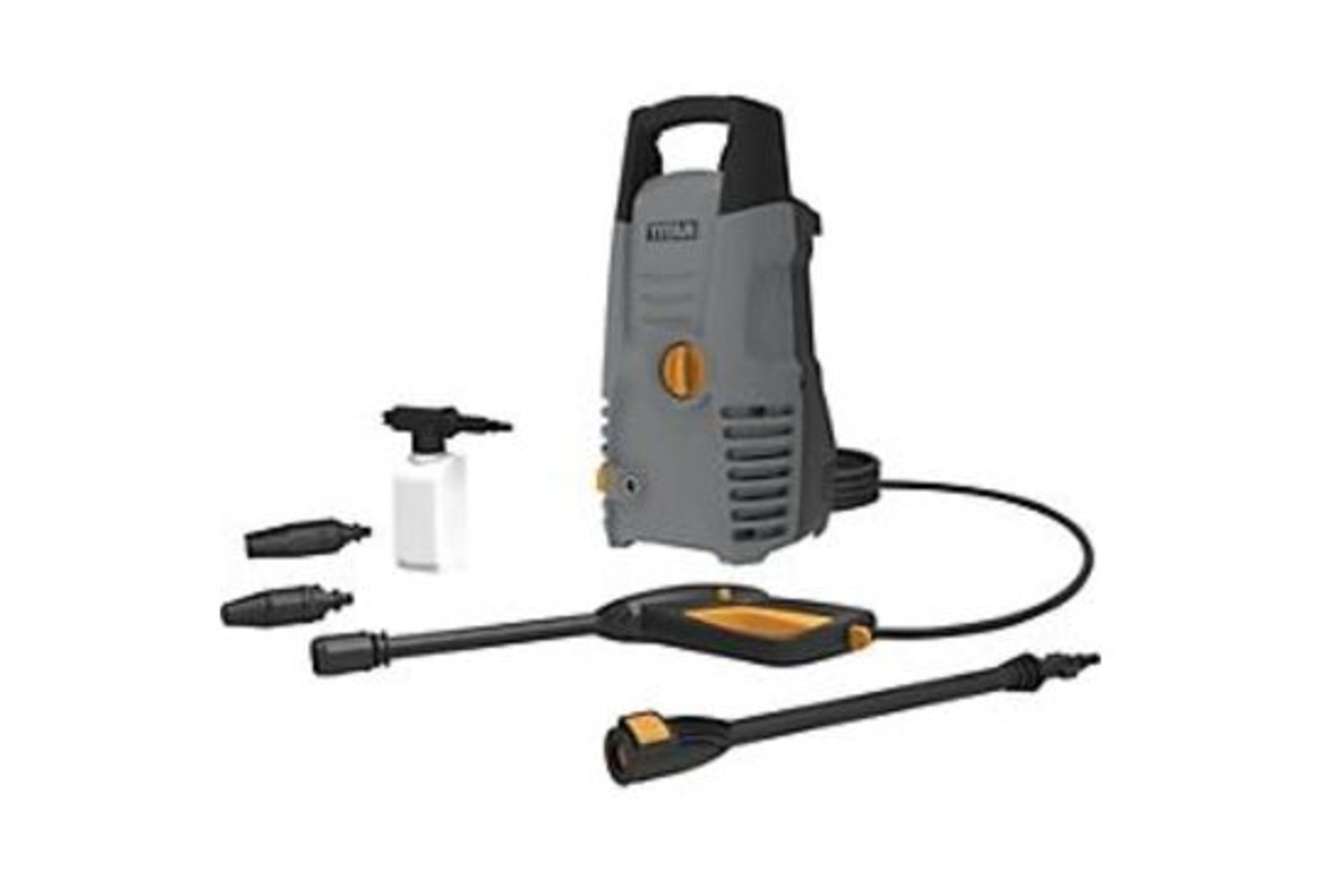 TITAN 100BAR ELECTRIC HIGH PRESSURE WASHER 1.3KW 230V. - R14.9. Compact design with space-saving