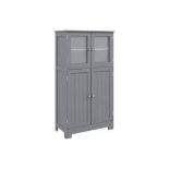 Grey Bathroom Floor Storage Cabinet Kitchen Cupboard . - R14.5. Our 4-door floor cabinet is a