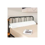 Full/Queen Size Bed Wedge Pillow with Side Pocket, 4FT6/5FT Headboard Pillow Long Gap Filler Bed