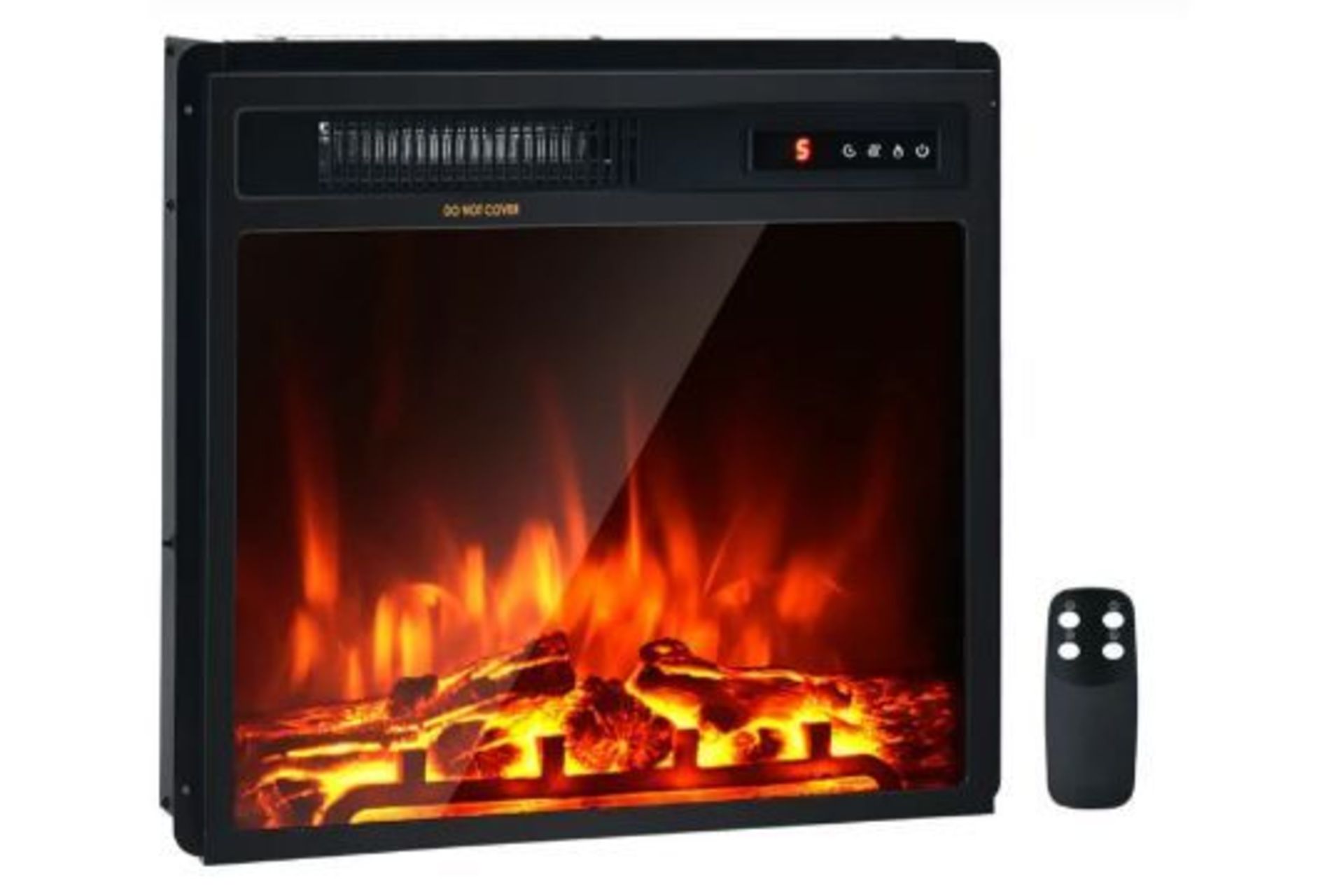 18"/45CM ELECTRIC FIREPLACE 1500W WITH REMOTE CONTROL AND ADJUSTABLE FLAME. - R14.3. This electric