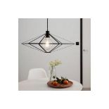 GoodHome Heyka Black Pendant Ceiling Light, (Dia)610mm - R14.8. This large Heyka pendant ceiling