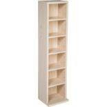 TecTake CD Bookcase Storage - Shelf Cabinet Adjustable Tower Rack - Wooden Case Book, Bluray, DVD,