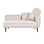 Chevannes Right Hand Boucle Chaise Lounge Light Beige. - R13a.9. RRP £639.99. This elegant chaise