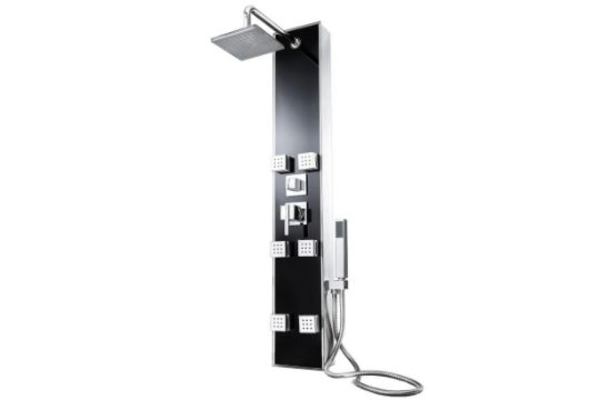 Shower panel with 6 massage jets. - PW. RRP £299.99. This elegant shower panel is an all-in-one