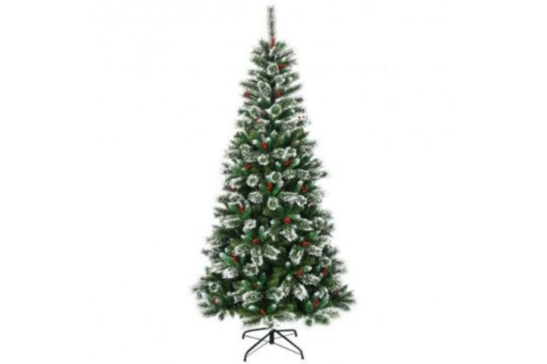 7 Ft Snow Flocked Artificial Christmas Hinged Tree. - R14.2. Bring this snow flocked artificial