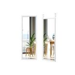 Wood Frame Full Length Hanging Mirror. -R14.5. This hanging mirror featuring a sturdy MDF frame this